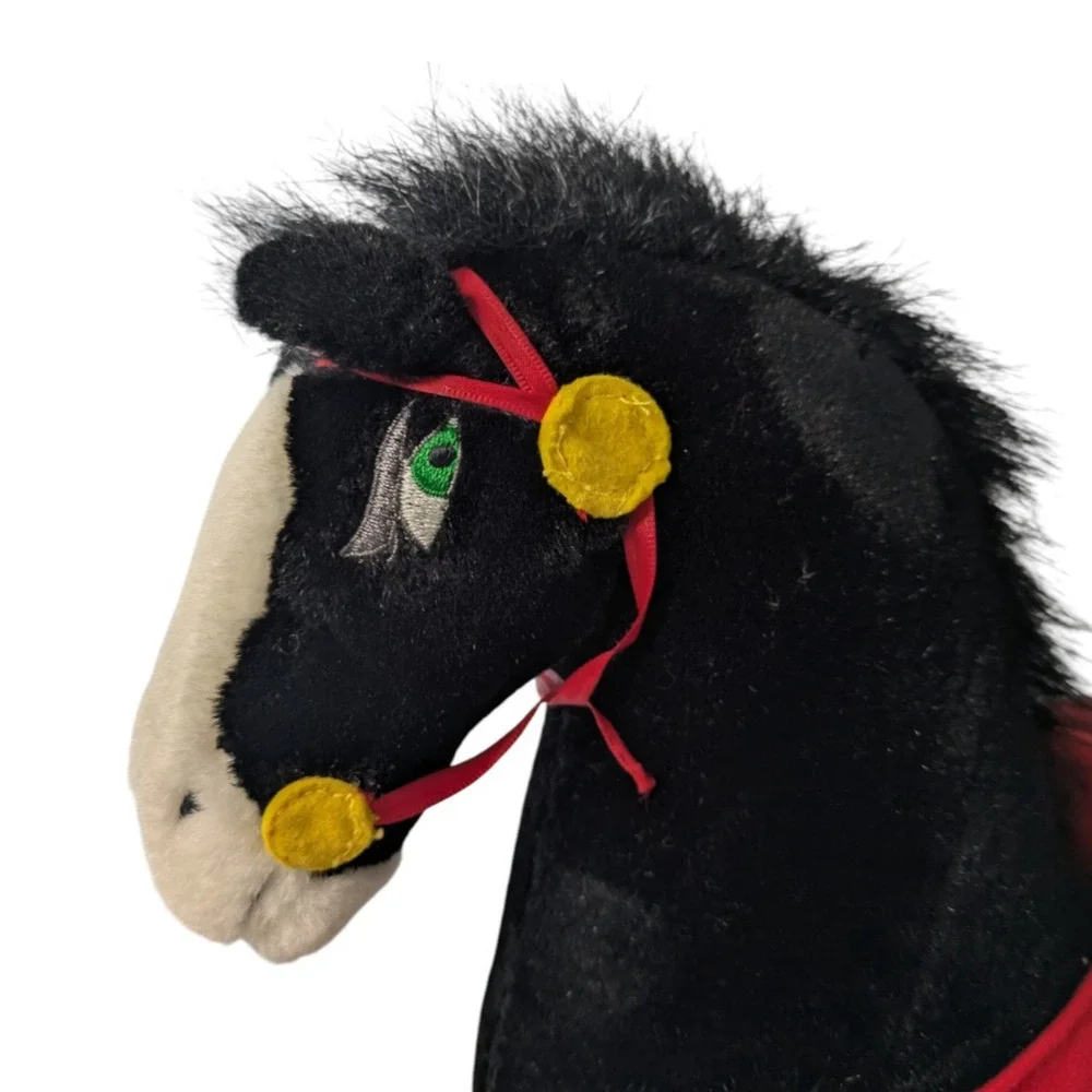 Vintage Disney Store Mulan Khan Horse Plush Stuffed Animal Black Large 17